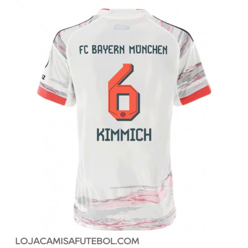 Camisa de Futebol Bayern Munich Joshua Kimmich #6 Equipamento Secundário Mulheres 2025-26 Manga Curta Camisa de Futebol Bayern Munich Joshua Kimmich #6 Equipamento Secundário Mulheres 2025-26 Manga Curta
